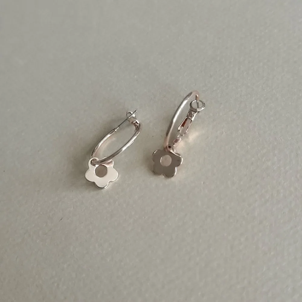 Flower Hoop Earrings #2118